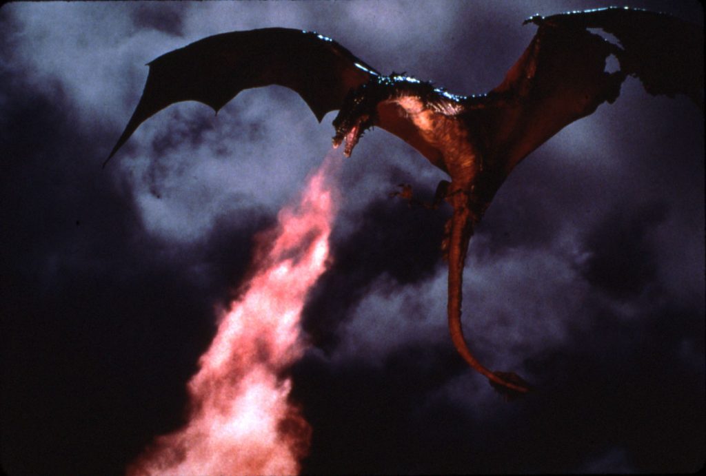 El dragón del lago de fuego