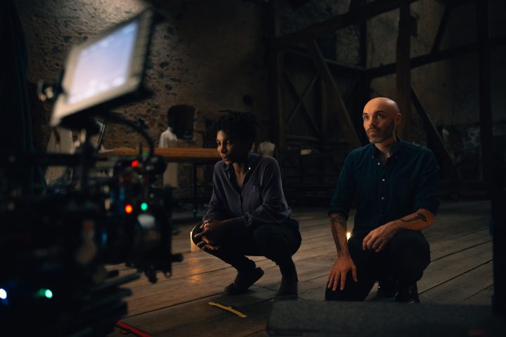 David Lowery en el rodaje de Mother Mary